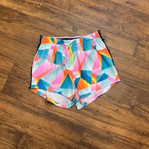 Zumba Fitness Colorful Geometric Athletic Shorts